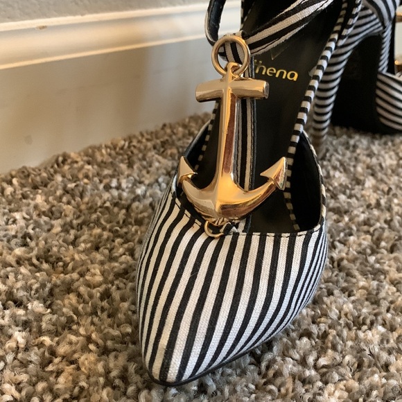 Athena Heels Size 6 NAUTICAL Heels - Picture 5 of 5